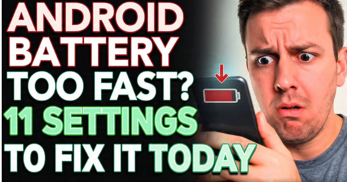 android battery draining too fast