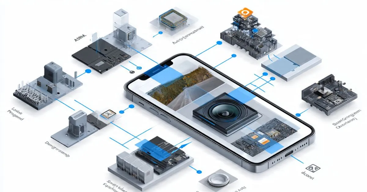 Infographic showing iPhone 16 Pro camera processing path and lag points