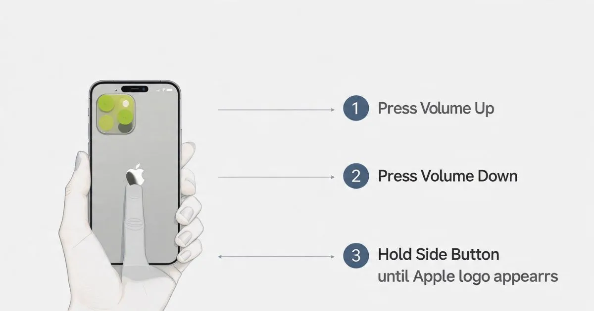 How to force restart iPhone 16 Pro to fix camera lag