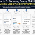 How to Fix Samsung Galaxy S24 Ultra Grainy Display at Low Brightness