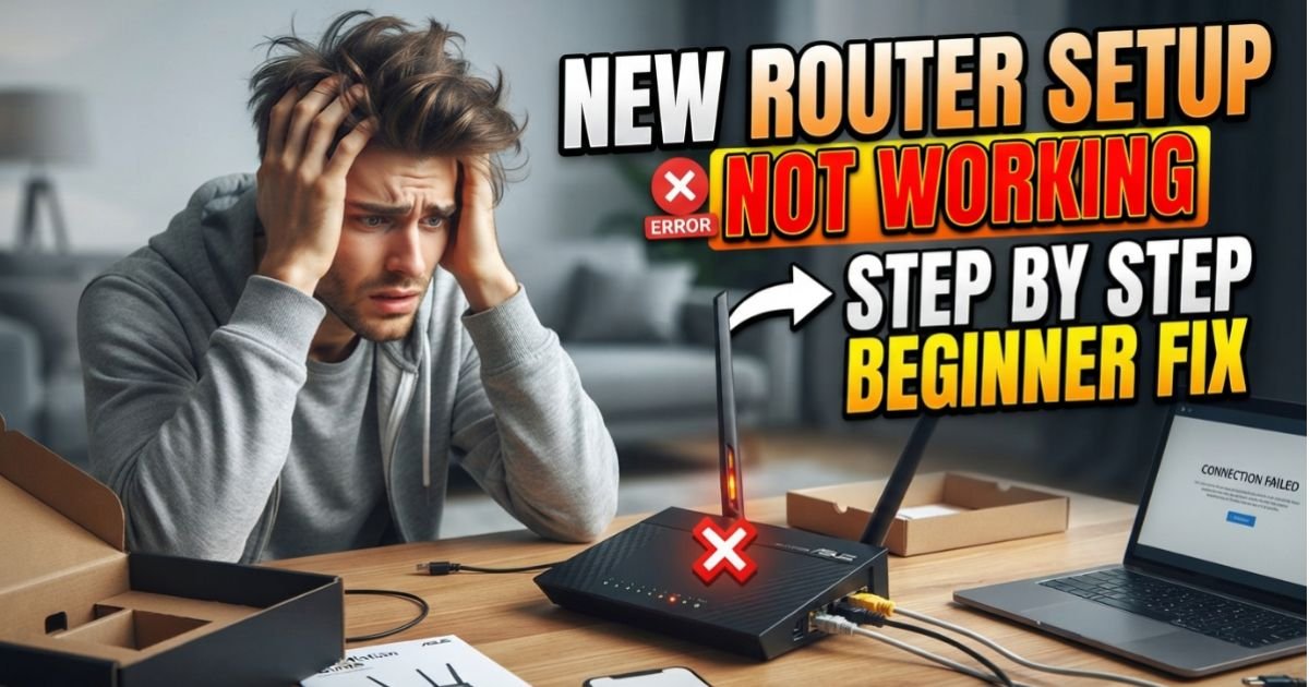 New Router Setup Not Working — Step by Step Beginner Fix